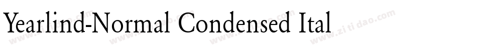 Yearlind-Normal Condensed Italic字体转换